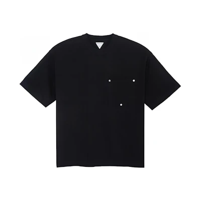 Bottega Veneta Plain Black Crew Neck T-Shirt SS23 745093VKLZ01000
