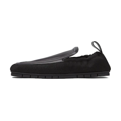 Bottega Veneta Plank 'Black Leather and Tech Fabric Loafer'