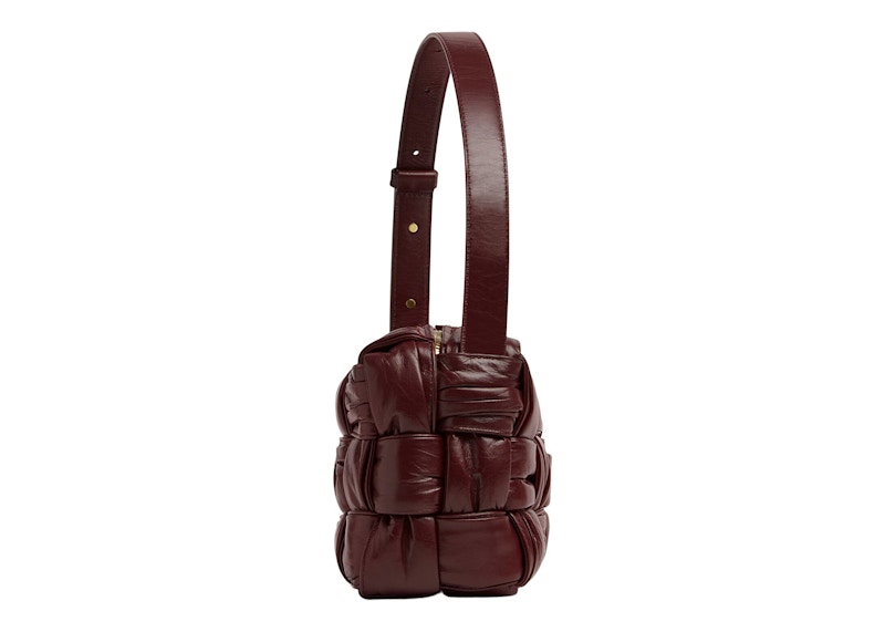 Bottega Veneta Plisse Intreccio Cassette Brick Shoulder Bag Barolo 圖 2