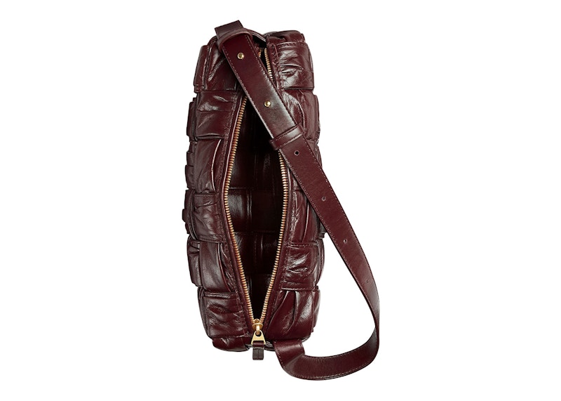 Bottega Veneta Plisse Intreccio Cassette Brick Shoulder Bag Barolo 圖 3