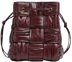 Bottega Veneta Plisse Intreccio Cassette Bucket Crossbody Bag Small Barolo Bottega Veneta Plisse Intreccio Cassette Bucket Crossbody Bag Small Barolo