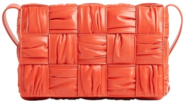 Bottega Veneta Plisse Intreccio Cassette Crossbody Bag Sunburst Bottega Veneta Plisse Intreccio Cassette Crossbody Bag Sunburst