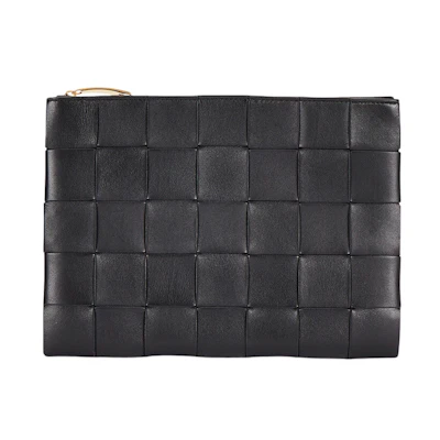 Bottega Veneta Pouch Medium Intreccio Black