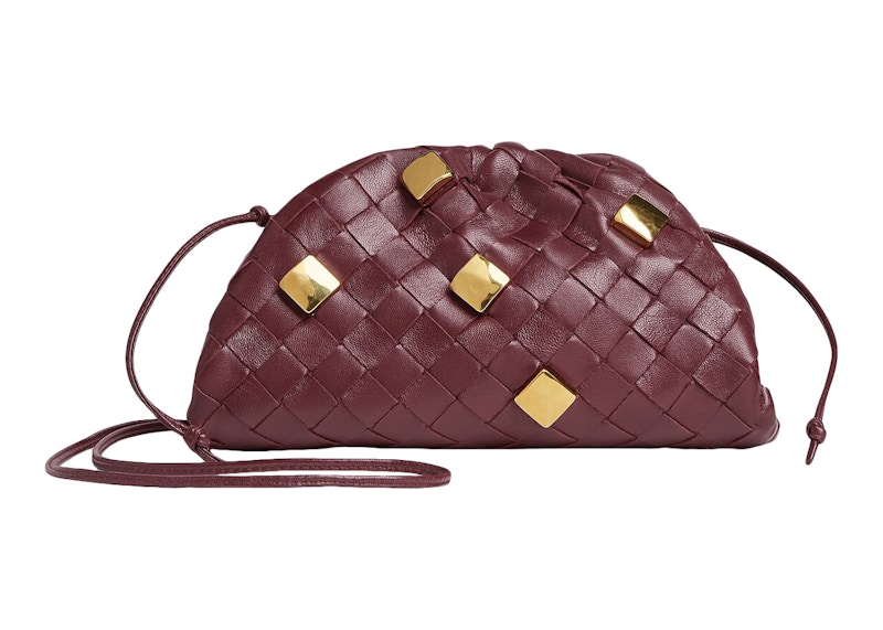 Bottega Veneta Pouch Mini Metallic Embellishment Barolo