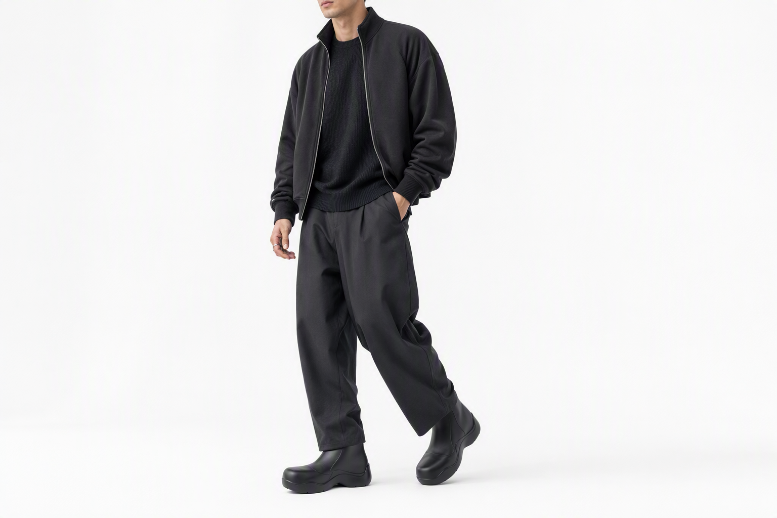 Order 葆蝶家 Bottega Veneta Puddle 经典男款黑色橡胶短靴