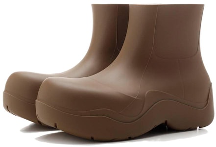 Bottega Veneta葆蝶家 Puddle 雨靴 厚底百搭 短靴 男款 棕色 Lookbook Bottega Veneta葆蝶家 Puddle 雨靴 厚底百搭 短靴 男款 棕色