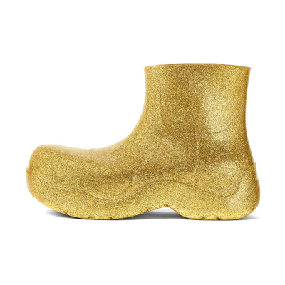 Bottega Veneta Puddle Ankle Boots Gold