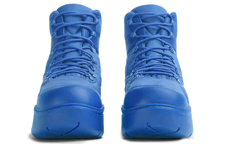 Lookbook Bottega Veneta葆蝶家 Puddle 圓頭繫帶時尚 短靴 男款 藍色