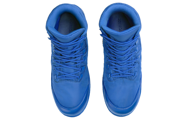 Shop Bottega Veneta葆蝶家 Puddle 圓頭繫帶時尚 短靴 男款 藍色