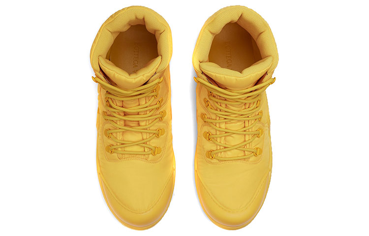 Bottega Veneta Puddle Bomber 'Yellow Tech-Fabric Lace-Up Ankle Boot' 圖 3
