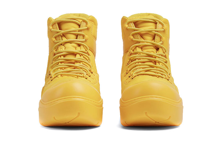 Bottega Veneta Puddle Bomber 'Yellow Tech-Fabric Lace-Up Ankle Boot' 圖 4