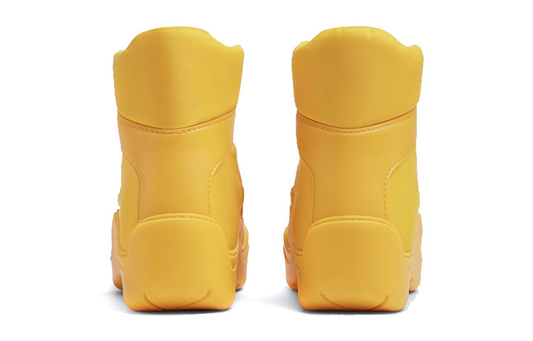 Bottega Veneta Puddle Bomber 'Yellow Tech-Fabric Lace-Up Ankle Boot' 圖 5