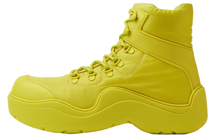 Buy Bottega Veneta葆蝶家 水坑 織布 綁帶 低筒靴 男款 黃色