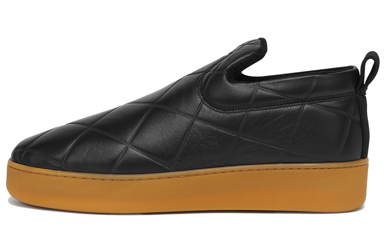 Bottega Veneta Quilted Leather Slip-On Fashion Sneakers Black 639736V02X01060