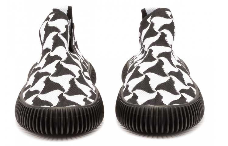 Bottega Veneta Ripple Sneaker 'Wavy Triangle - Black Optic White' 圖 3