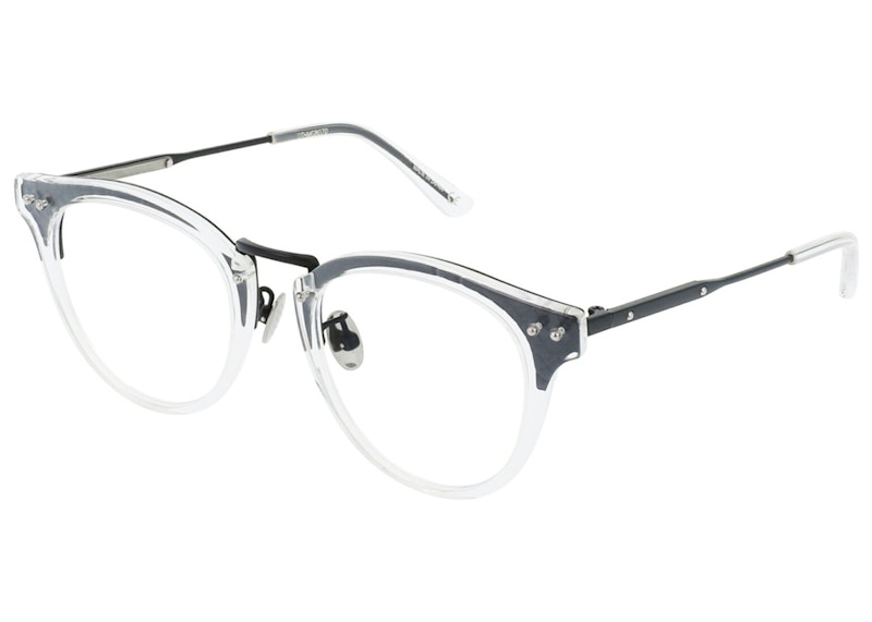 Bottega Veneta Round-Frame Acetate Sunglasses Crystal Black/Transparent (BV0144O-30001689-001) 圖 2