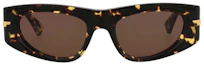 Buy Gafas de Sol Redondas Bottega Veneta Acetato Havana/Marrón (BV1144S-30013135-002-20355)