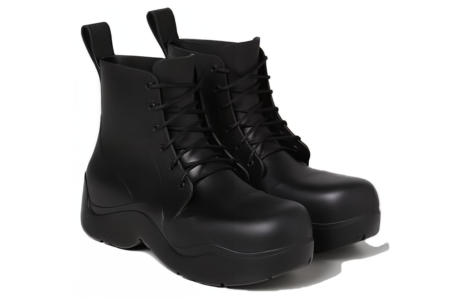 Bottega Veneta Rubber Chelsea Boot 'Black Fashion Strap' 圖 3