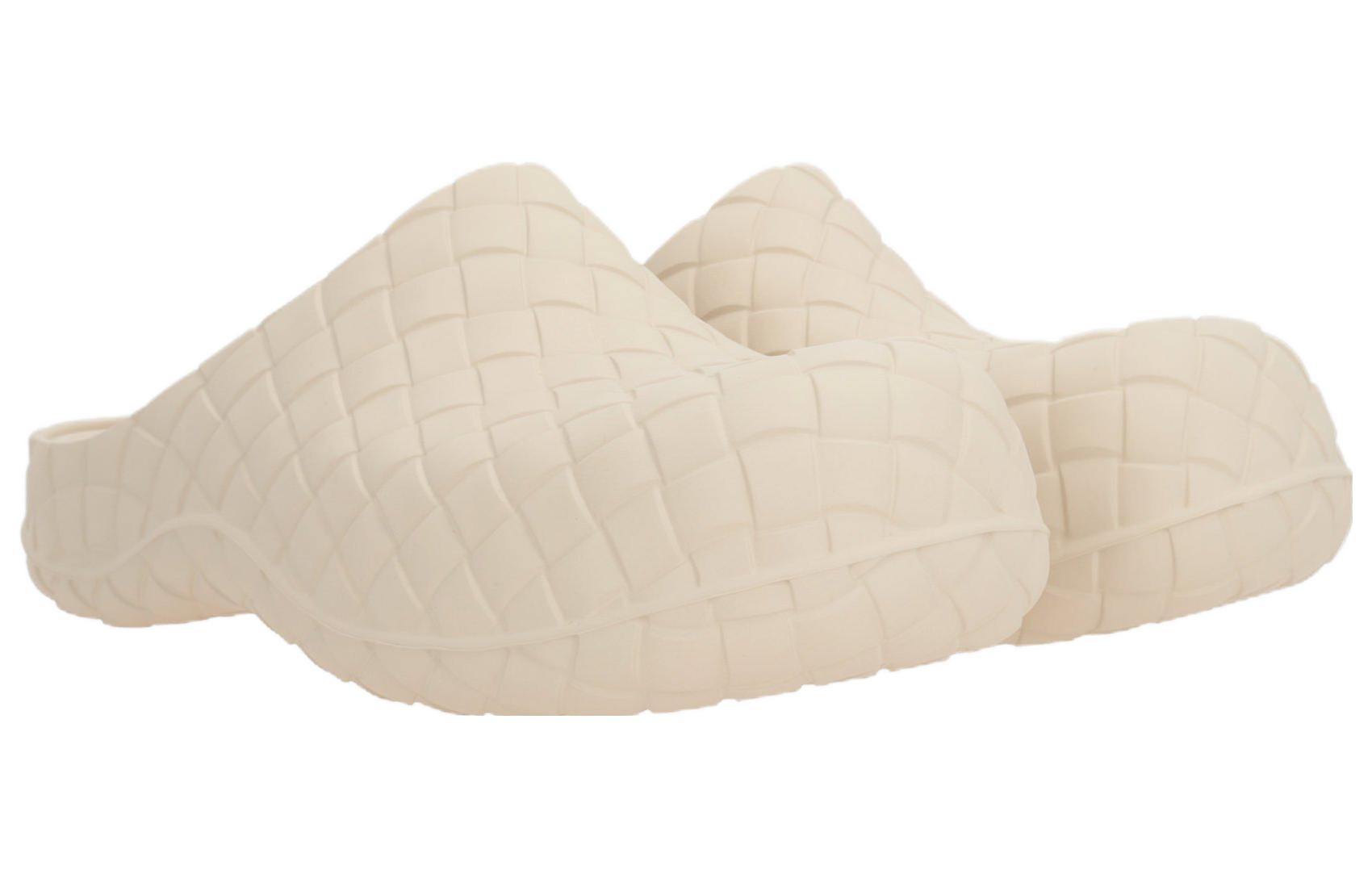 Bottega Veneta Rubber Round-Toe Slip-On 'Beige' 圖 3
