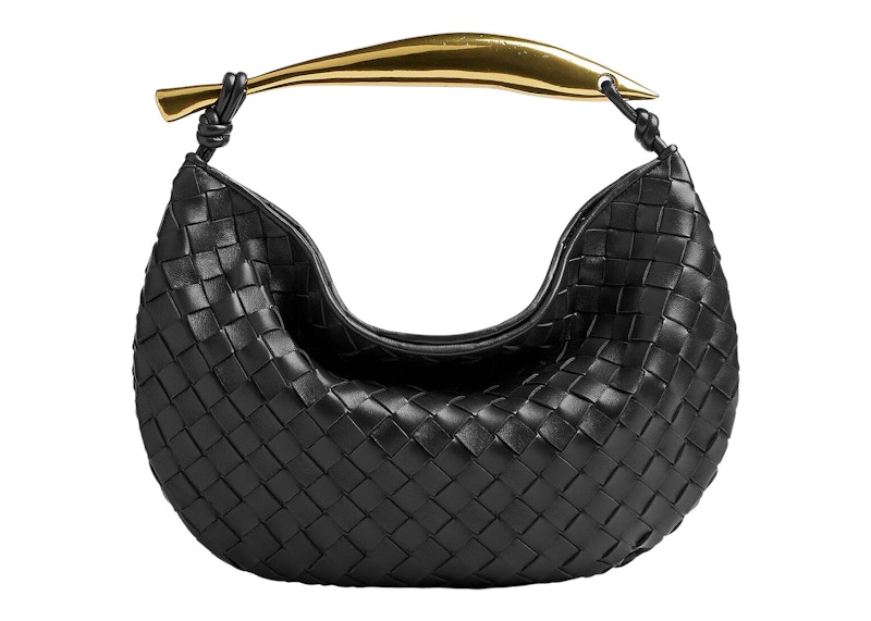 Bottega Veneta Sardine Intrecciato Top Handle Small Black