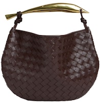 Buy Bottega Veneta Sardine Intrecciato 小款巧克力色手提包