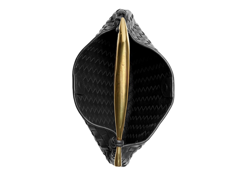 Lookbook Bottega Veneta Sardine Intrecciato Pemegang Atas Kecil Hitam