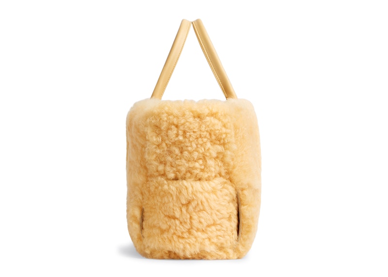 Order Bottega Veneta Shearling Arco Tote Kecil Intrecciato Teddy