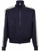 Bottega Veneta Side Striped Print High-Neck Jacket in Navy Blue 717363V2CA04140 Bottega Veneta Side Striped Print High-Neck Jacket in Navy Blue 717363V2CA04140