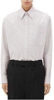 Bottega Veneta Slim Fit Striped Button-Down Shirt Light Gray 720688V35N01660 Bottega Veneta Slim Fit Striped Button-Down Shirt Light Gray 720688V35N01660
