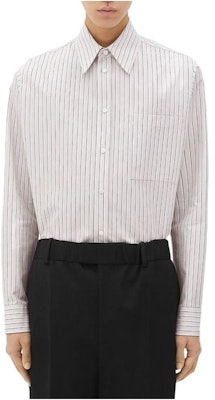 ボッテガヴェネタ スリムフィット ストライプ ボタンダウンシャツ ライトグレー 720688V35N01660 Buy ボッテガヴェネタ スリムフィット ストライプ ボタンダウンシャツ ライトグレー 720688V35N01660