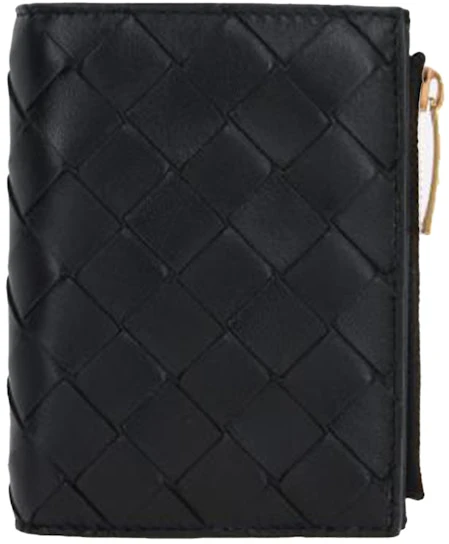 bottega-veneta-small-bi-fold-zip-wallet-intreccio-black