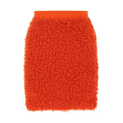 Bottega Veneta Solid Color Casual Mini Skirt Orange. 701465V24U06022