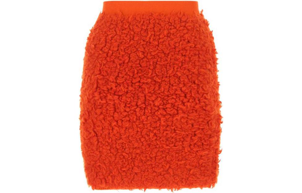 Lookbook 寶緹嘉純色休閒迷你裙橘色 701465V24U06022