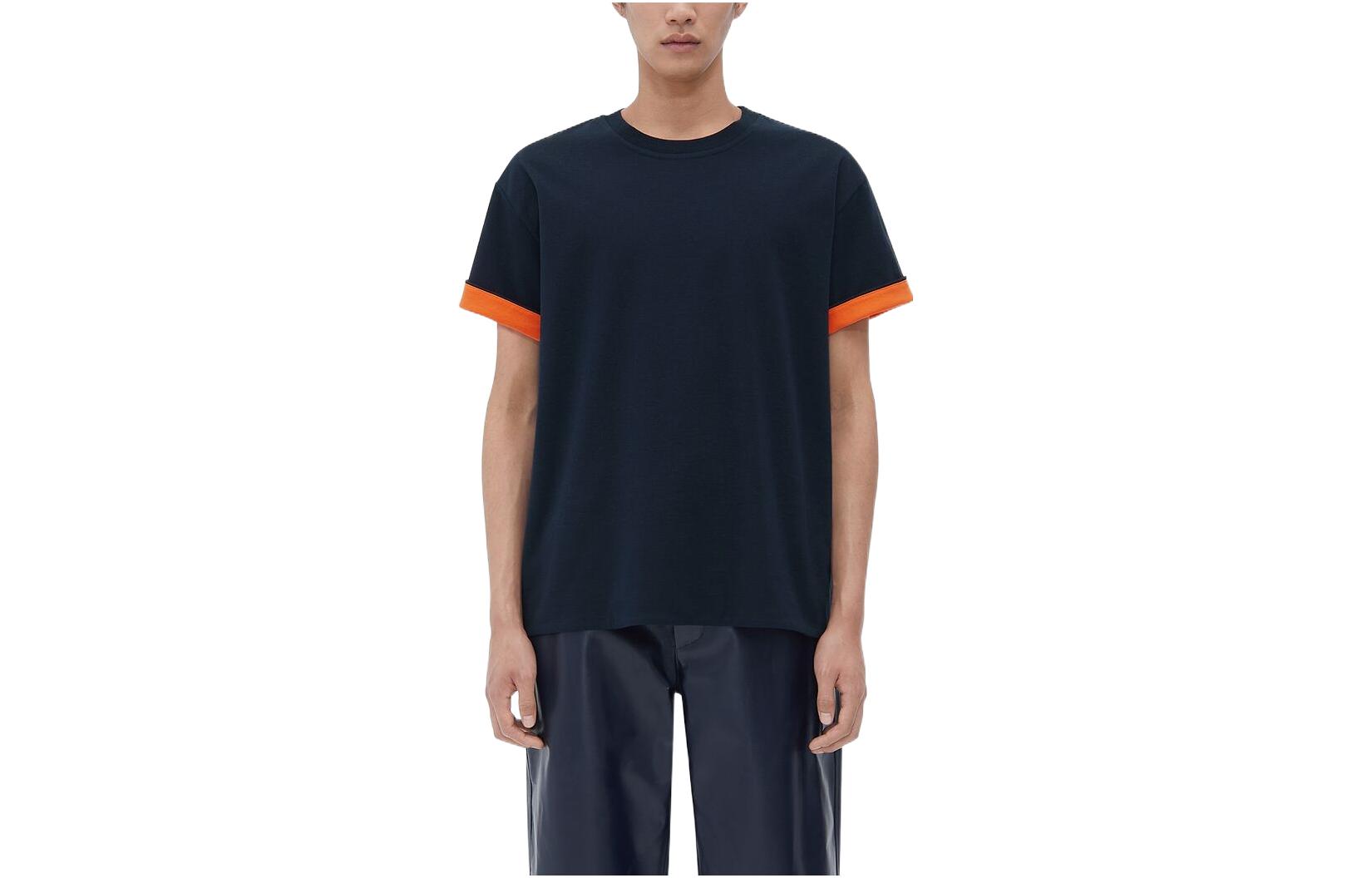 Bottega Veneta Solid Color Crew Neck T-Shirt SS23 in Starry Black 661788V16E04084