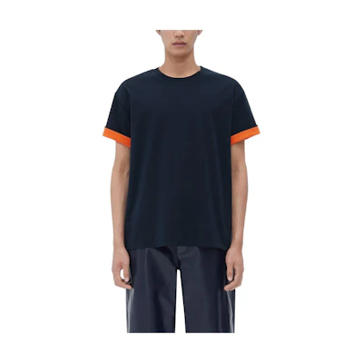 Bottega Veneta Solid Color Crew Neck T-Shirt SS23 in Starry Black 661788V16E04084