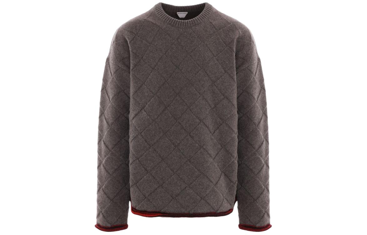 Bottega Veneta Solid Color Crewneck Pullover Sweatshirt Gray 776144V36Y08647