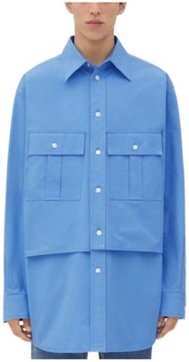 Bottega Veneta Solid Color Long Sleeve Shirt Blue SS24 772378V2BL04225 Buy Bottega Veneta Solid Color Long Sleeve Shirt Blue SS24 772378V2BL04225