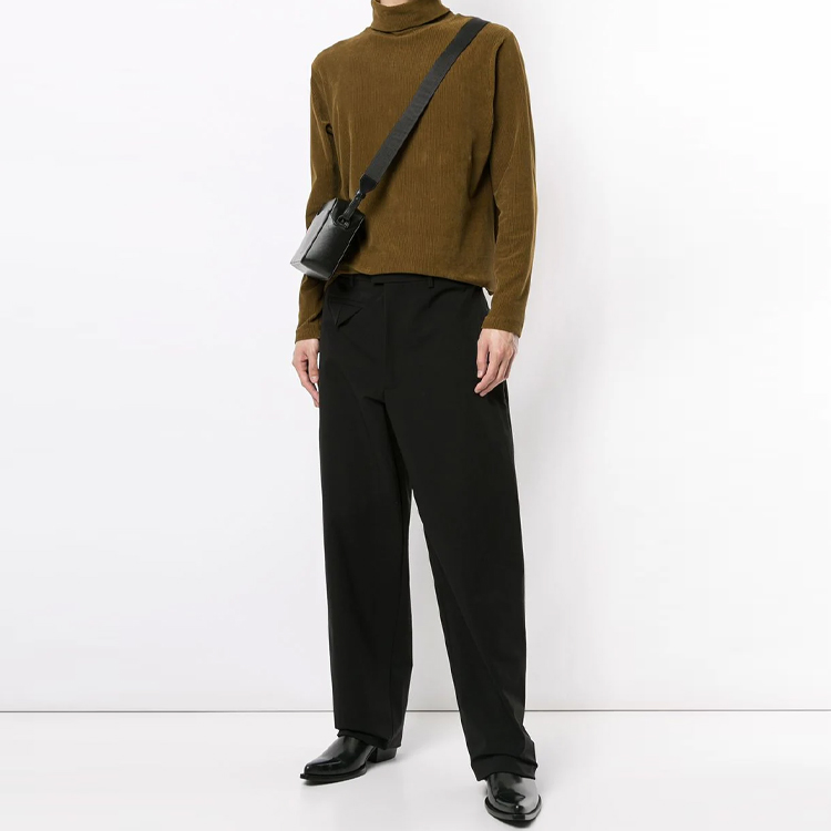 Lookbook Bottega Veneta 素色中腰修身休閒長褲 619004VKJ601000