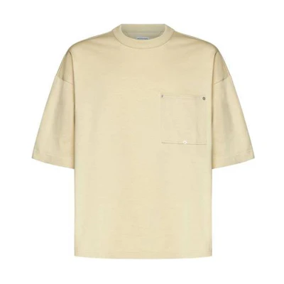 Bottega Veneta Solid Cotton Jersey T-Shirt in Hay Color 773598VKLZ08807
