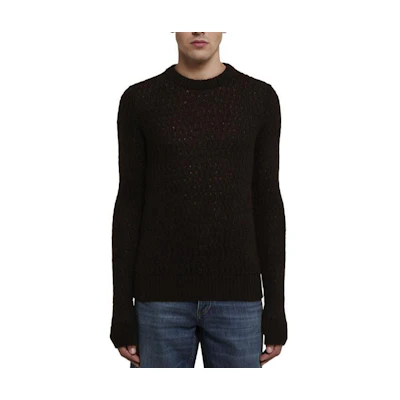 Bottega Veneta Solid Crewneck Knit Pullover Sweater Dark Chestnut 720826V2DP02177