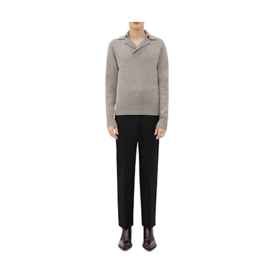 Bottega Veneta Solid Gray Pullover Long-Sleeve Sweatshirt 743413V2YX01502