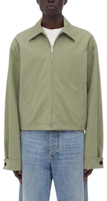 Bottega Veneta Solid Green Zip-Up Collared Jacket 791189V4CS03025 Buy Bottega Veneta Solid Green Zip-Up Collared Jacket 791189V4CS03025