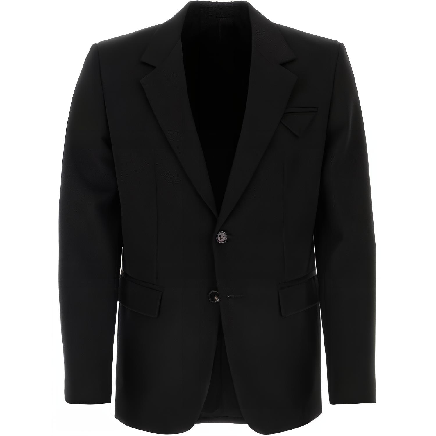 Bottega Veneta Solid Single-Breasted Slim-Fit Jacket Black 790870VKIS01000