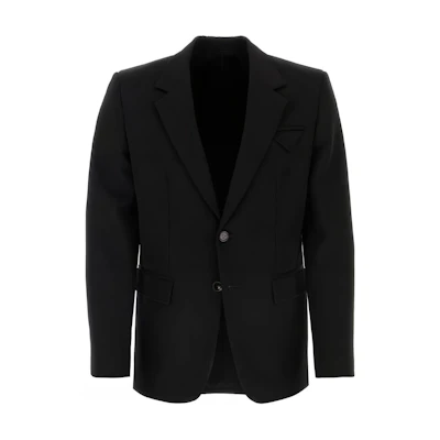 Bottega Veneta Solid Single-Breasted Slim-Fit Jacket Black 790870VKIS01000
