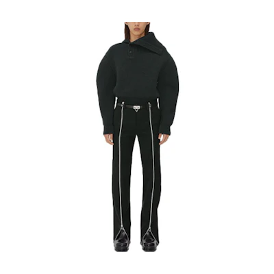 Bottega Veneta Solid Wool Zipper Design Casual Pants 683528V0IV03350