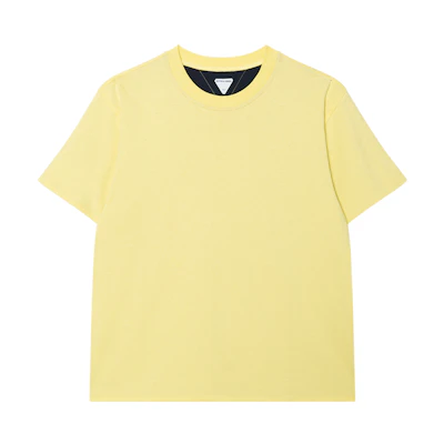 Bottega Veneta Solid Yellow Crew Neck T-Shirt 661788V16E07468