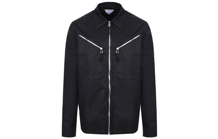 Bottega Veneta SS21 Black Solid Zip Jacket 666543VKIL01000