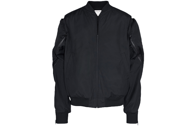 Bottega Veneta SS21 Oversized Nylon Belted Jacket Black 625907VKUZ01000