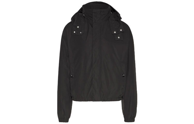 Bottega Veneta SS21 Waterproof Hooded Jacket Black 647411V0F101000