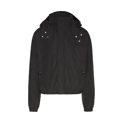 Bottega Veneta SS21 Waterproof Hooded Jacket Black 647411V0F101000